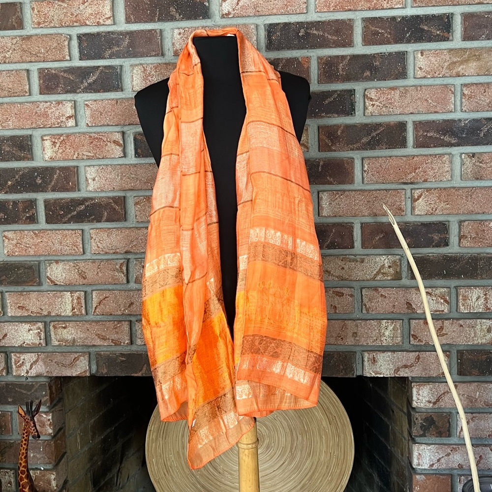 Silk Orange Scarf